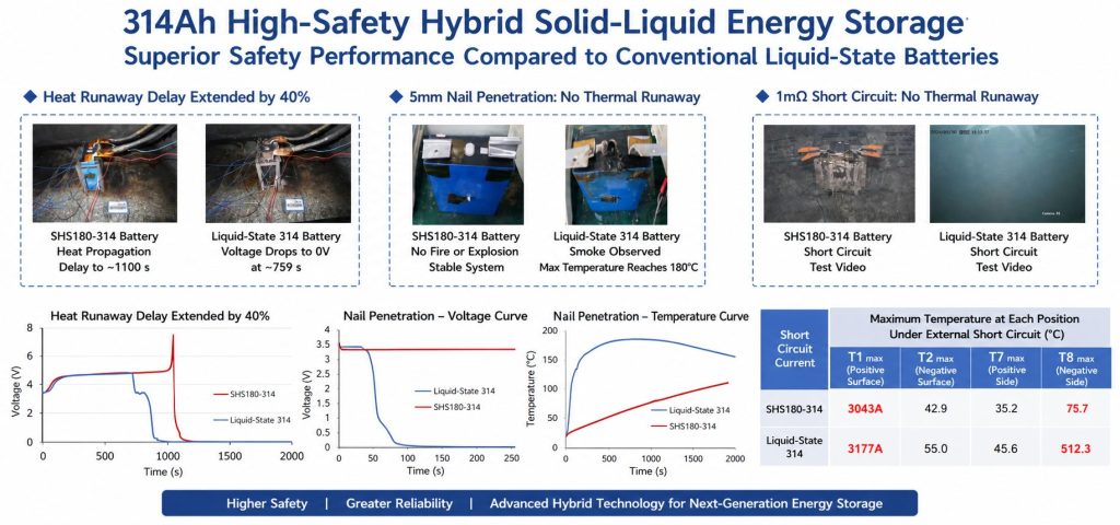 314Ah High-Safety Hybrid Solid-Liquid Energy Storage Battery