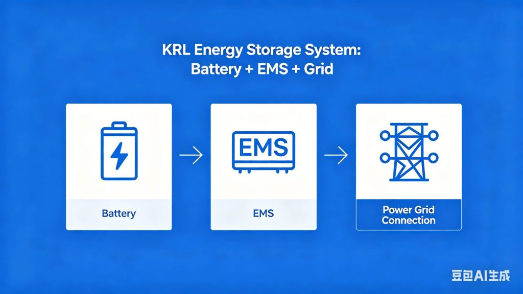 C&I Energy Storage System Architecture (Battery + EMS + Grid)