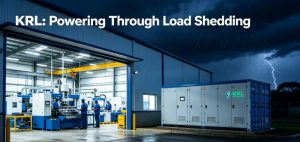 Commercial factory in South Africa powered by battery storage during load shedding