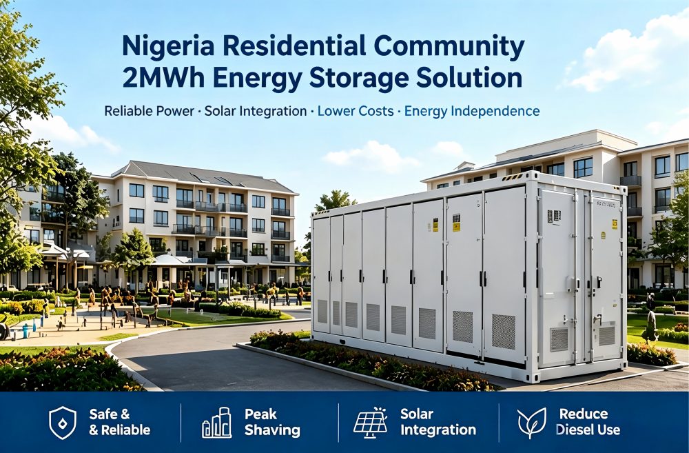 Nigeria residential community integrated with KRL 2MWh ESS