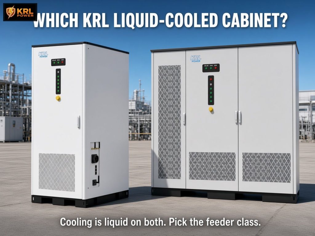 KRL-B261L 125 kW 261 kWh compared with KRL-B522L 250 kW 522 kWh after liquid cooling is selected