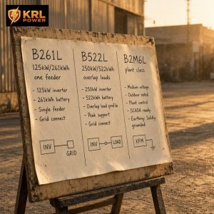 Tableau de sélection des modèles KRL-B261L, KRL-B522L et KRL-B2M6L