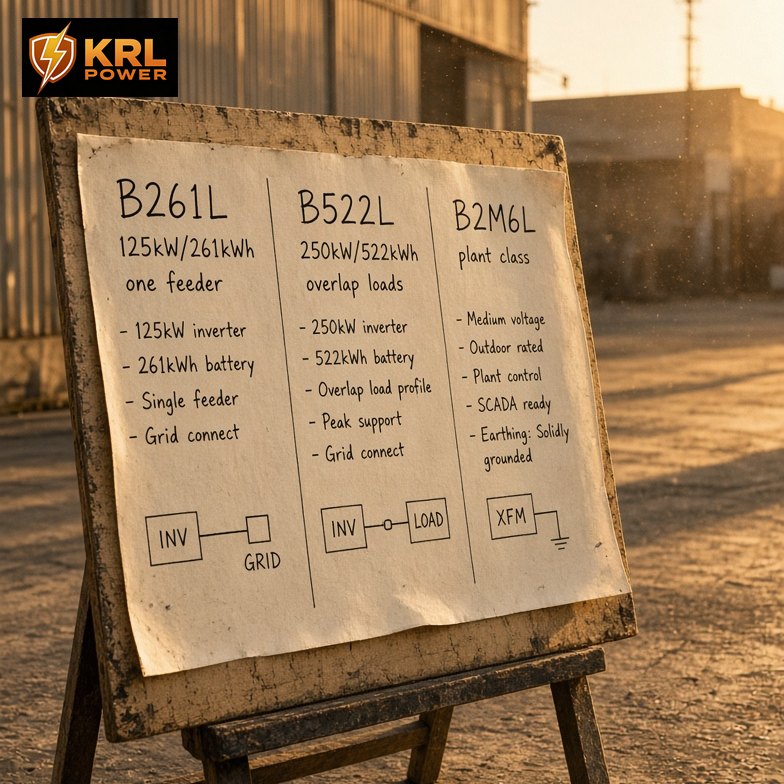 Decision board of KRL-B261L, KRL-B522L and KRL-B2M6L class selection