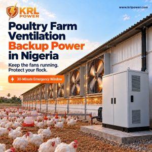 Poultry farm ventilation backup power in Nigeria for keeping critical fans running during grid and generator outages